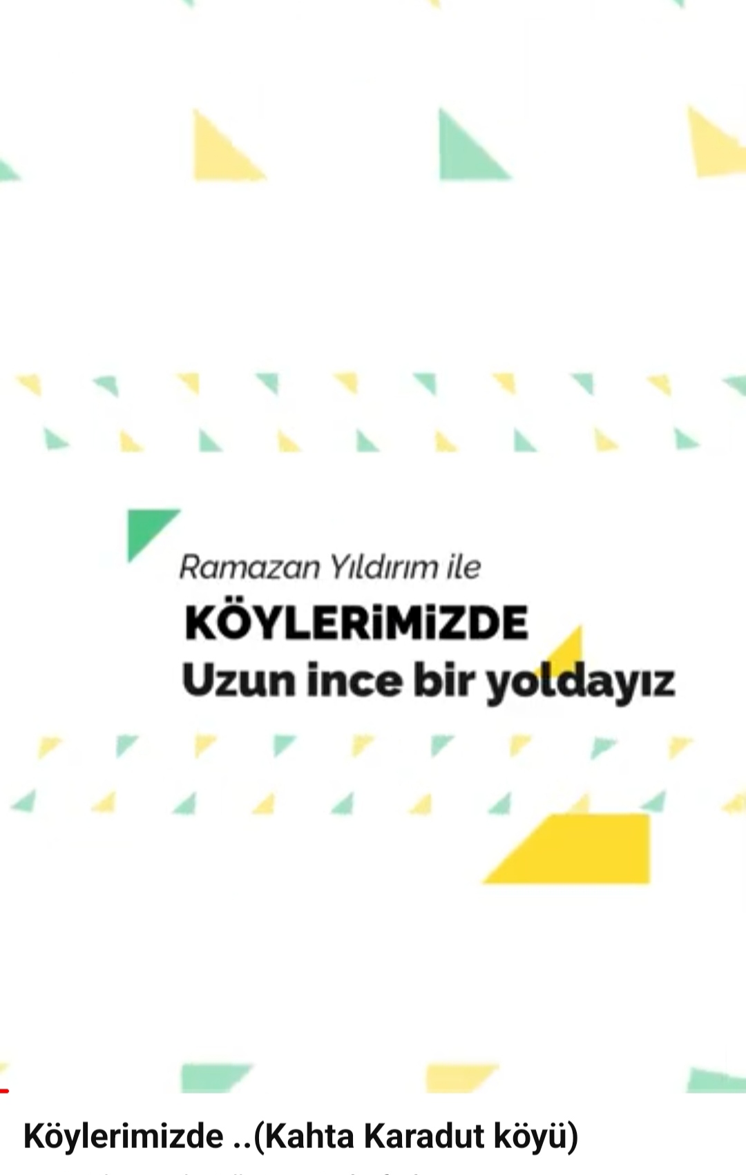 Köylerimizde..(Kahta Karadut köyü)